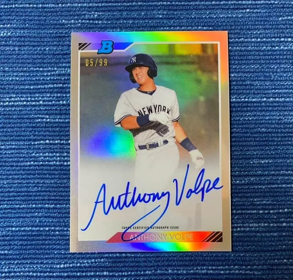 2020 Bowman Heritage Chrome Refractor Auto /99 Anthony Volpe